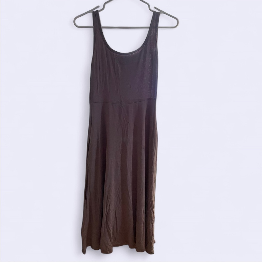 Olivia Rae Chocolate Brown Midi Dress